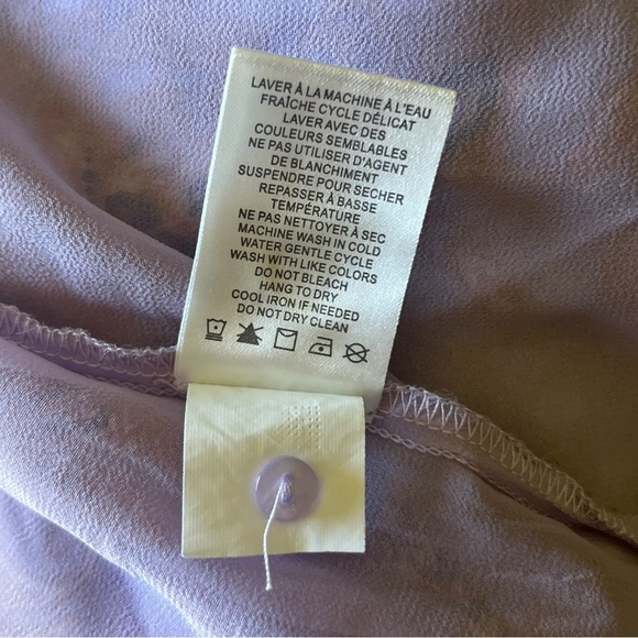 Maison d'Amelie Smocked Ruffle Sleeve Lavender Blouse Paisley Print Top Size M - Picture 10 of 10